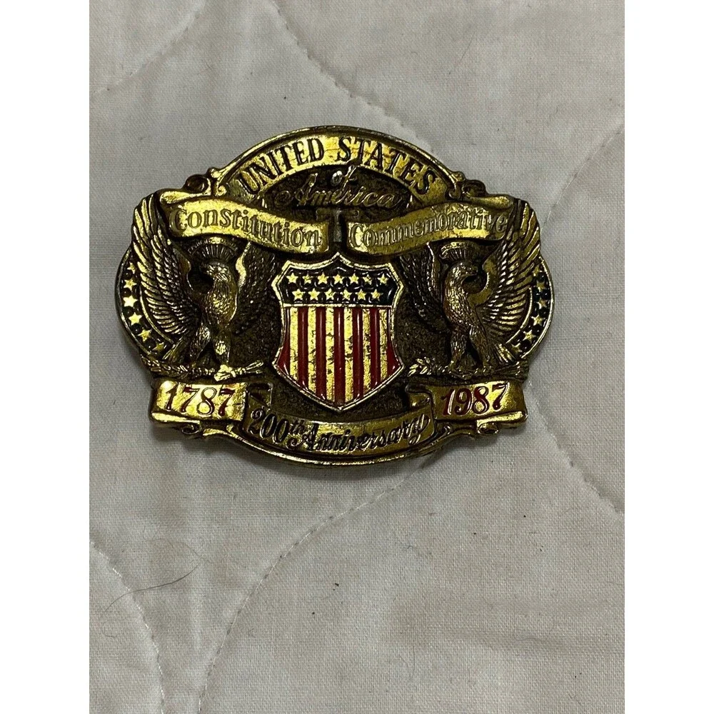 Belt Buckle United States Constitution Commemorative 200th Ann. 1787-1888 Ltd